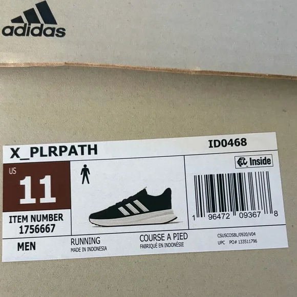 ❤️Adidas Black and White Athletic Shoes Size 11 New X _PLRPTH Running Shoes - Picture 1 of 7